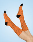 Cushioned Crew Spider Web Socks