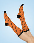 Cushioned Crew Bat Pattern Socks