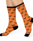 Cushioned Crew Bat Pattern Socks