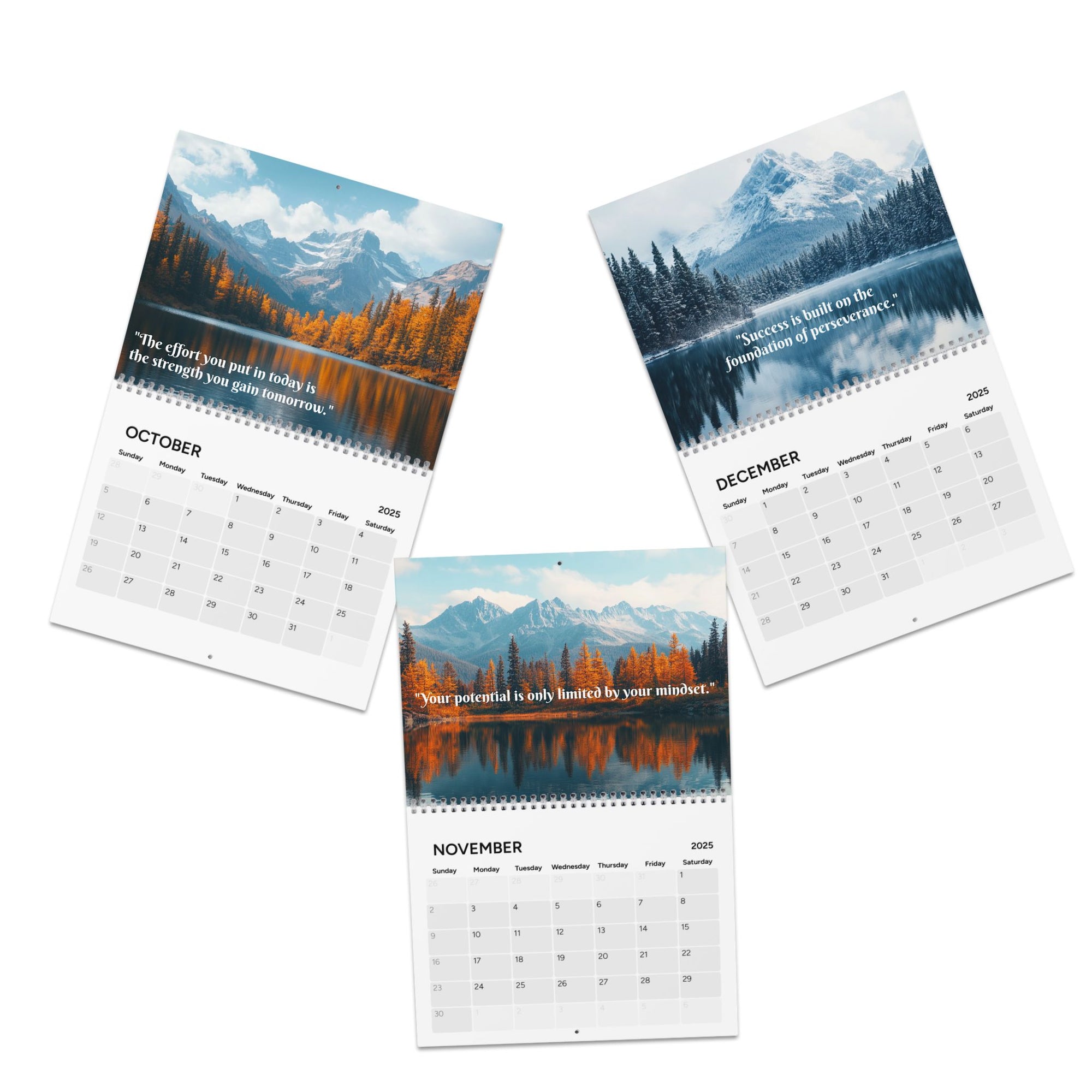 2025 Calendar - Scenic Views of Nature (Inspirational)