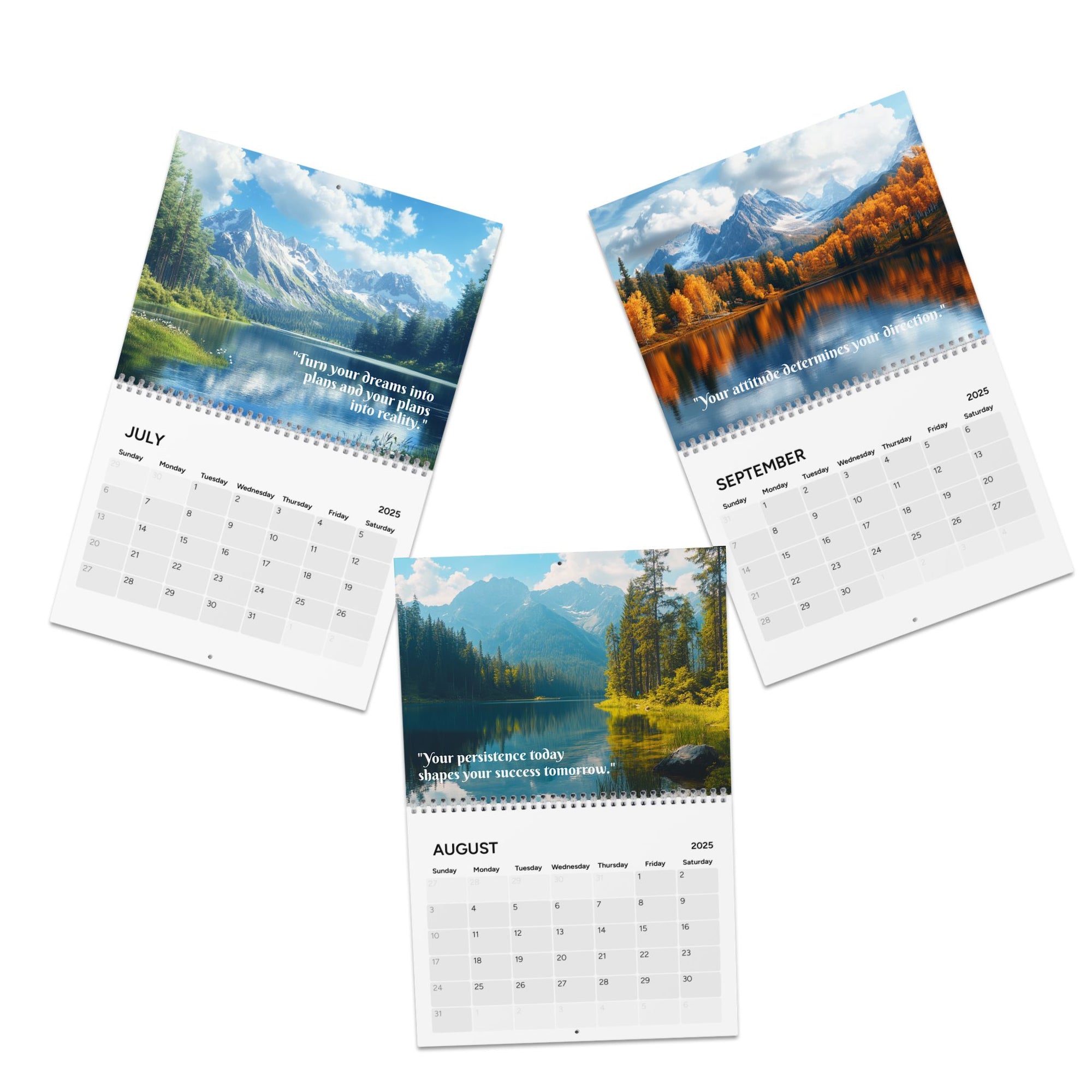 2025 Calendar - Scenic Views of Nature (Inspirational)