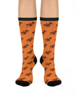 Cushioned Crew Bat Pattern Socks